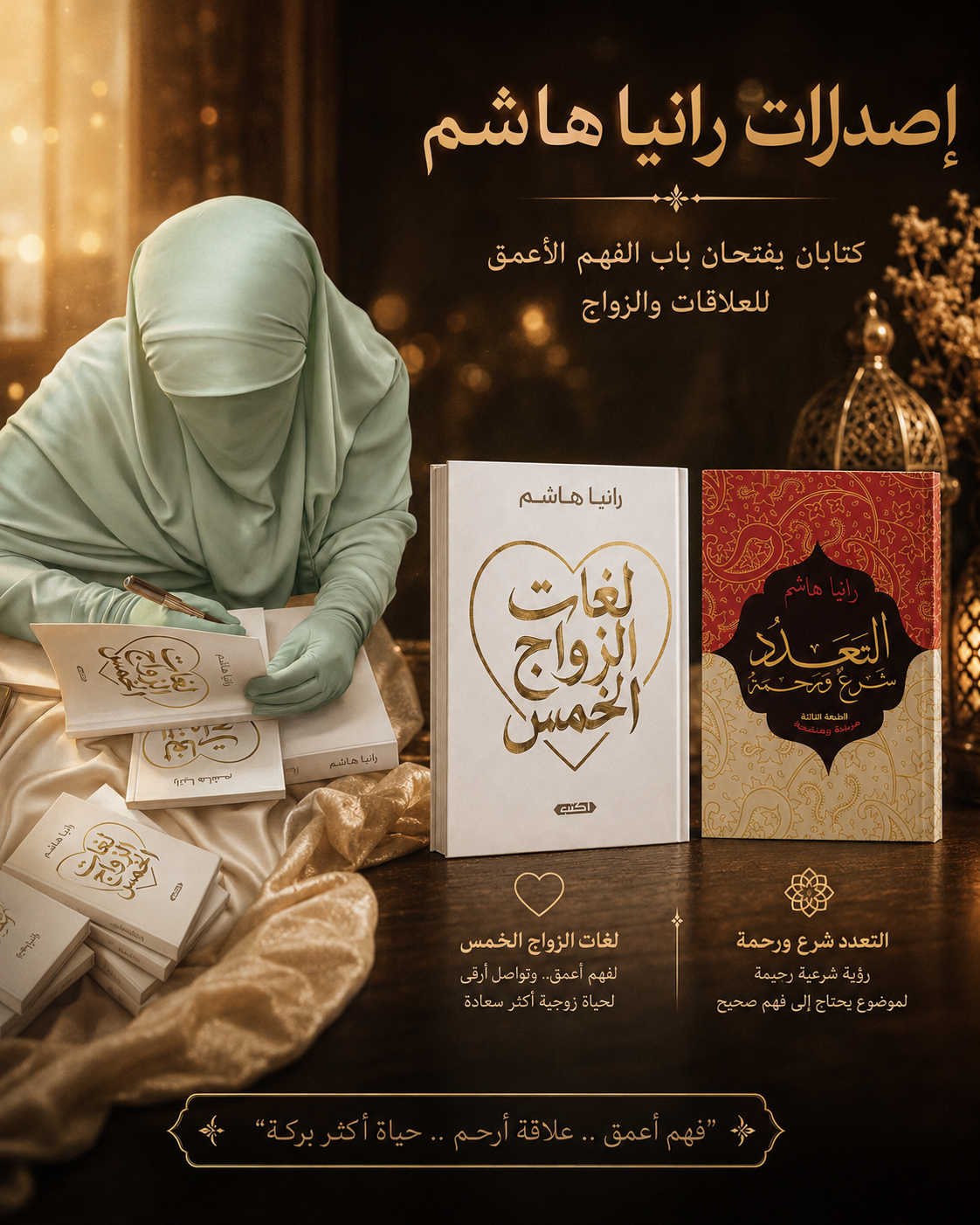 Books by Rania Hashim: The Five Languages of Marriage and Polygamy: Law and Mercy
